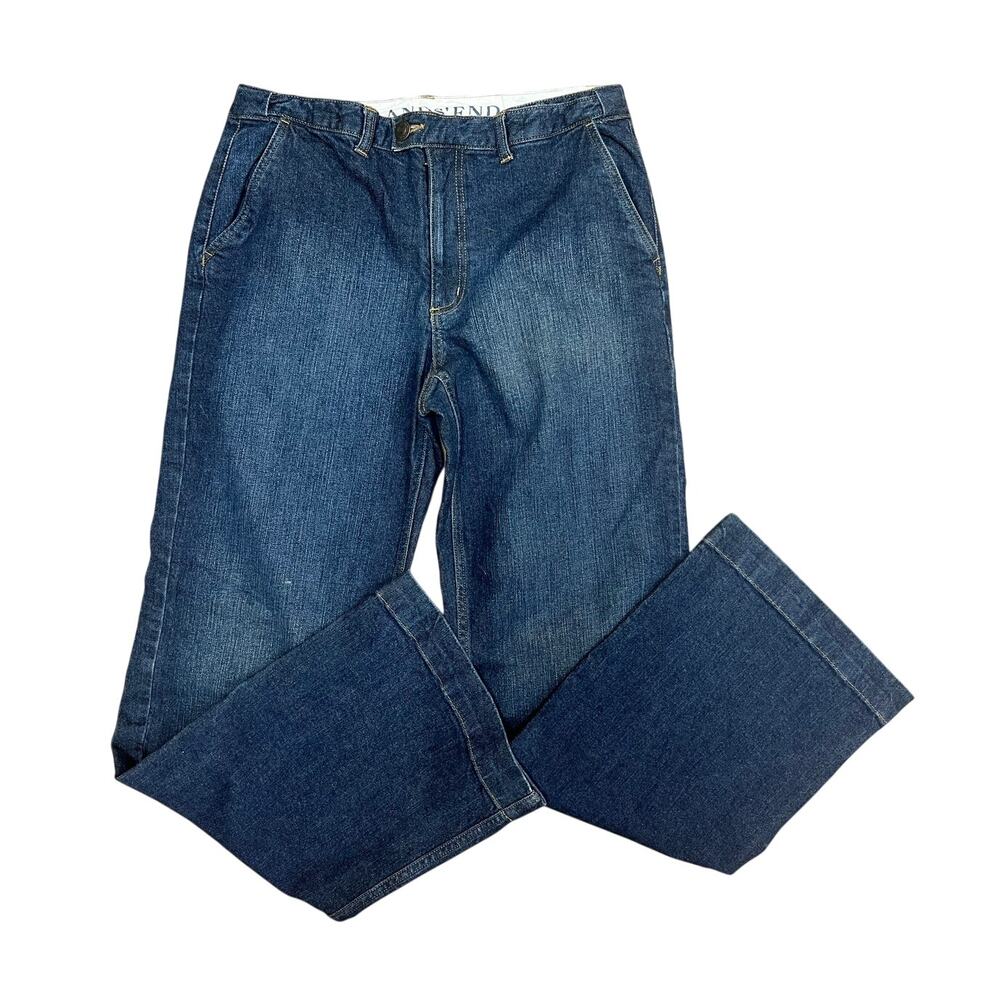 Lands' End Women's Straight Leg Jeans - Blue